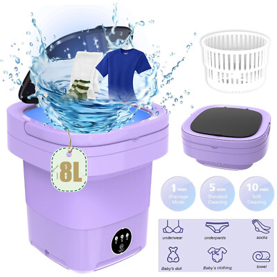 #ad Mini Washing Machine Portable Washer Foldable Washer and Spin Dryer Small Travel $23.98