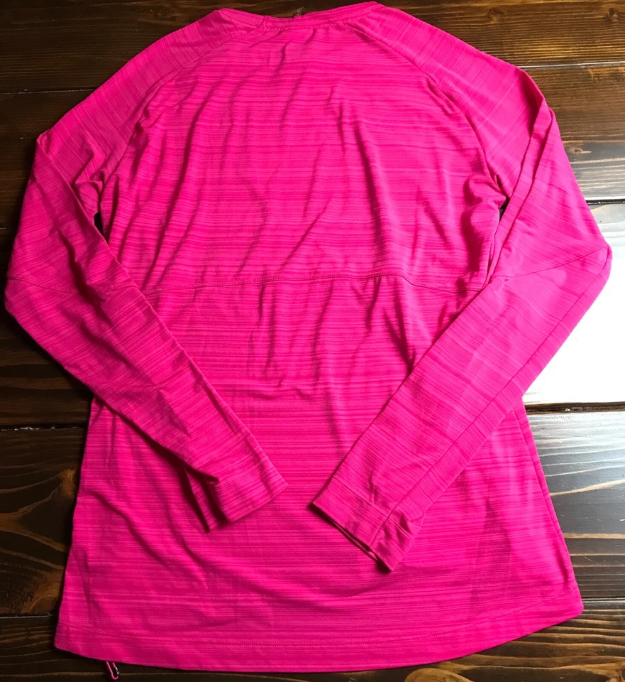 Camiseta Avalanche Manga Longa Feminina Tamanho XL Rosa Gola Redonda Cordão Lateral Ajustável - Imagem 2 de 4