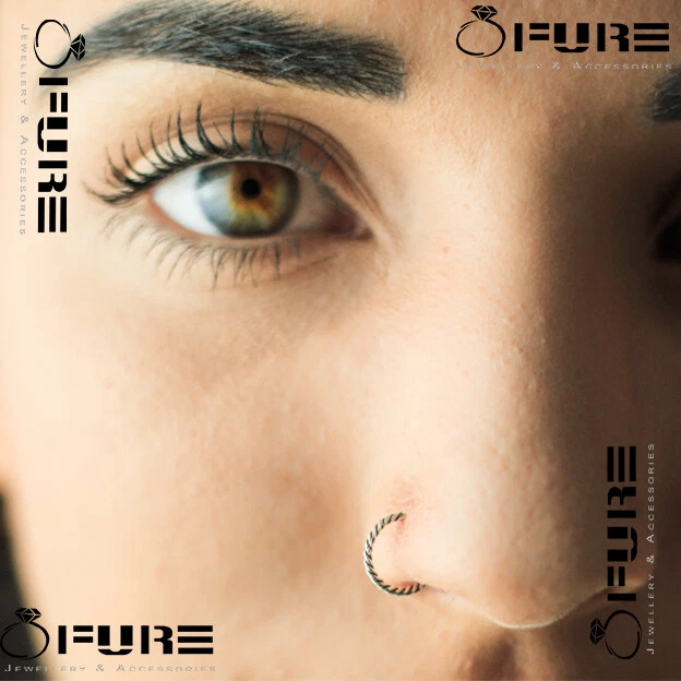 Thin black 2024 nose ring
