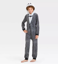 Jack Nightmare Before Christmas Union Suit One Piece Pajamas Boy Girl Kids 4-12