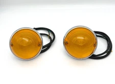 Pair Amber Turn Signal Parking Light Assemblies For 1955-1957 Chevy GMC Truck