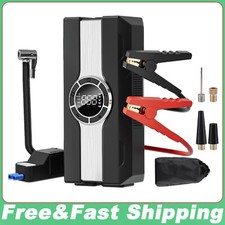 Tire Inflator Portable Air Compressor 8000mA Car Jump Starter 12V Car Battery US