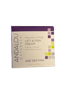 Andalou Naturals Lift  Firm Cream Hyaluronic DMAE 1 7 oz 50 g Cruelty-Free,