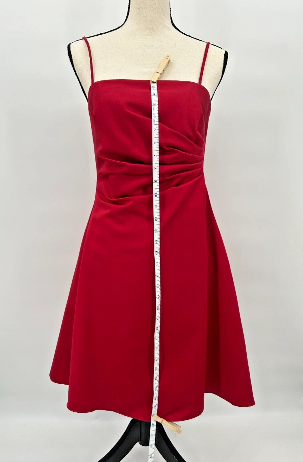 Abito in raso rosso San Valentino ~ vestibilità e svasatura con spalline ~ damigella d'onore formale ~ taglia 4 6