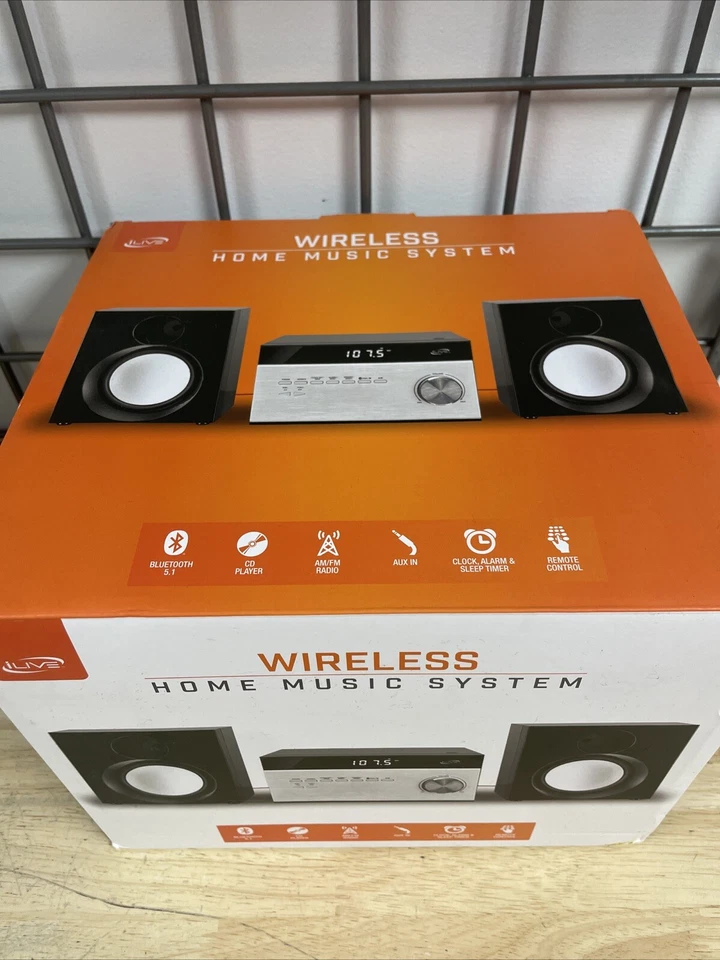 iLive IHB227B Wireless Home Music System w/CD , AM/FM Radio, Clock, Remote - Image 3 of 4