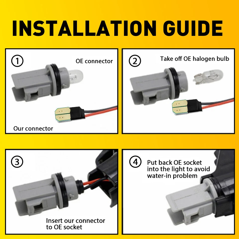 4-40X LED Side Marker Front Rear Lights For 1994-2002 Dodge Ram 1500 2500 3500 H - Image 3 of 4