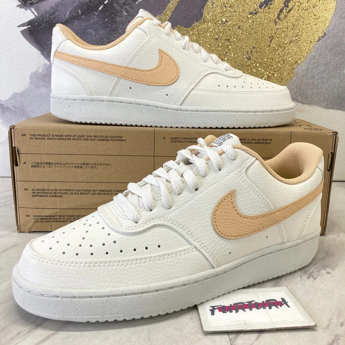 Nike Court Vision Low Next Nature Beige DH3158 103 Women s Size 9 Shoes 30C