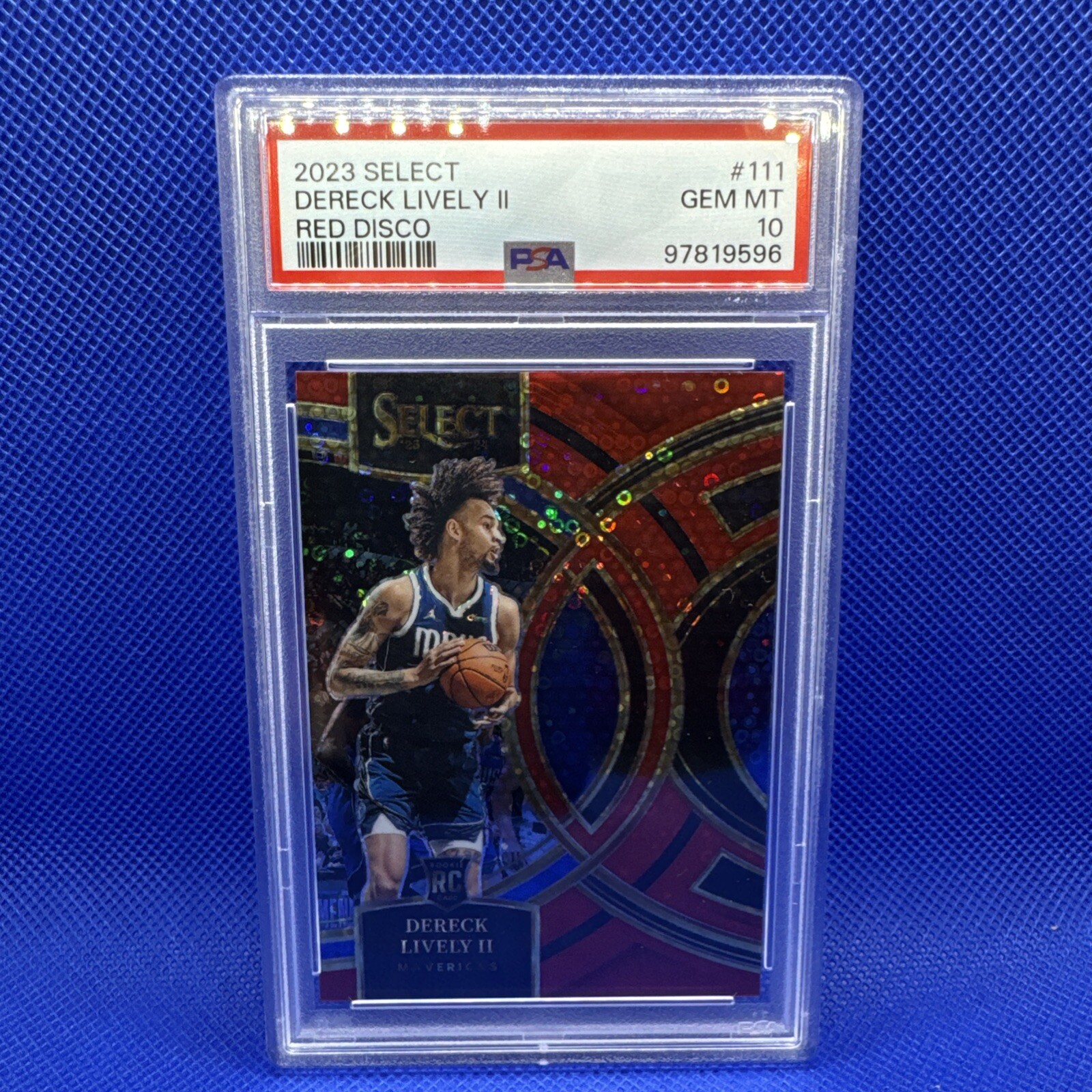 Dereck Lively II 2023-24 Select Disco Red Premier  PSA 10 /49