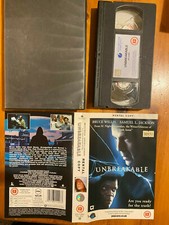 BIG CASE Unbreakable Bruce Willis Samuel L Jackson VHS VIDEO EX RENTAL