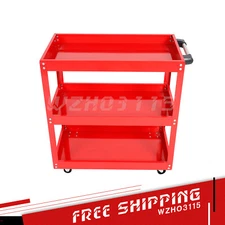 3-Tier Rolling Tool Cart Mechanic Tool Cart with Lockable 330 lbs Capacity