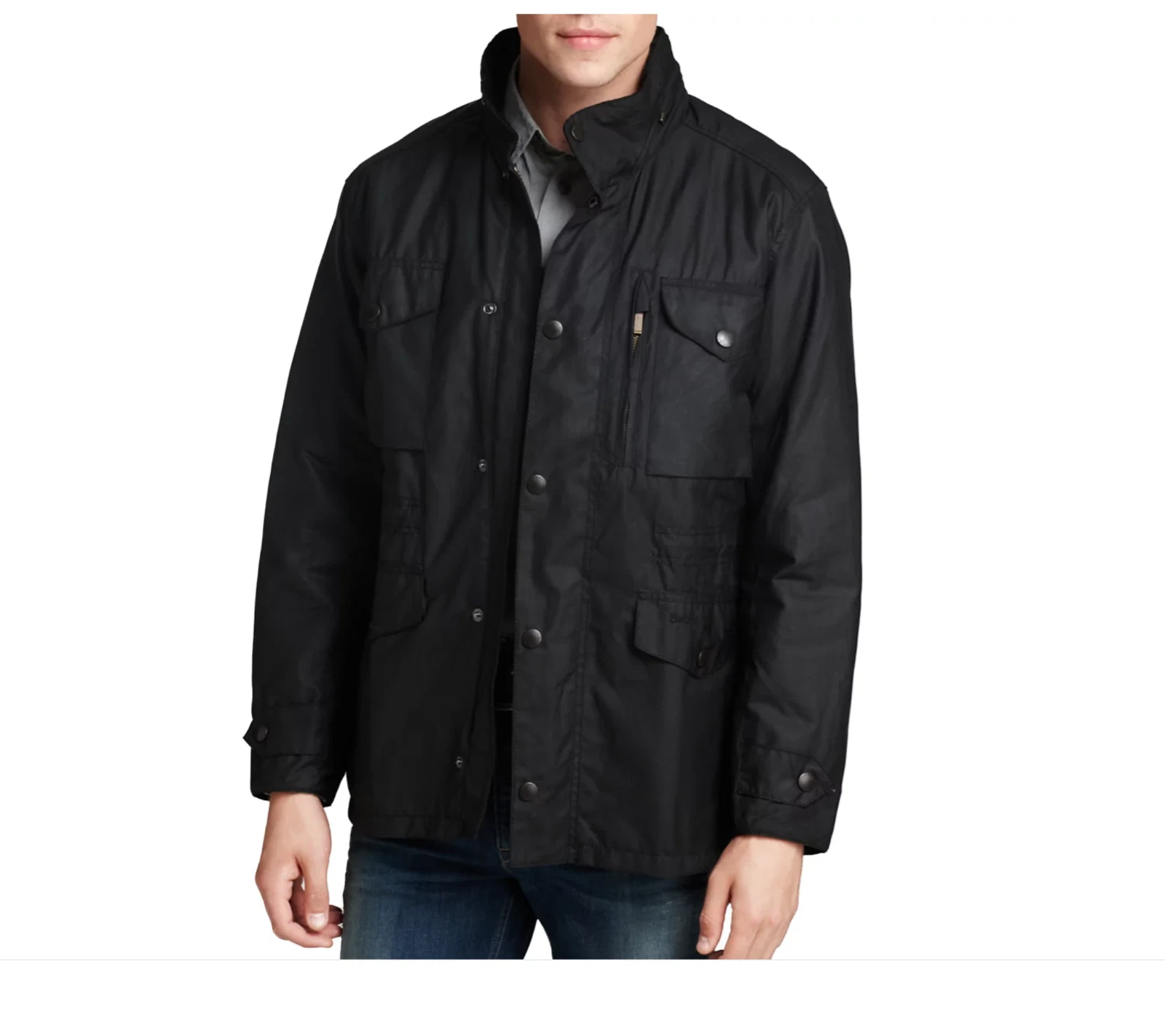 Black ~ BARBOUR SAPPER Men's WAX Jacket MSRP $485 British Heritage image 13