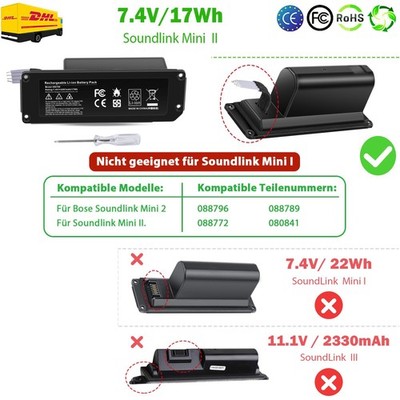 088796 088772 088789 Akku Für Bose Soundlink MiniII 2 Lautsprecher Bluetooth Box