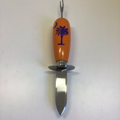 Winco KCL-1 Clam Knife Stainless Steel Blade Orange Handle