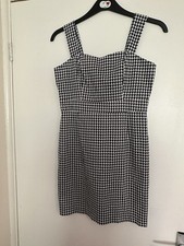 Mini Dress Ladies Mini Dress Black & White Body Con Stretch Sz Large flattering