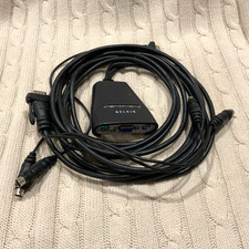 BELKIN 2 Port KVM VGA PS/2 Switch With Built In Cabling