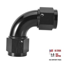 Female to Female One Piece Full Flow Swivel Coupler Union 6AN 90 Degree