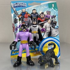 Imaginext DC Super Friends CATWOMAN figura púrpura con gato serie 1 paquete sellado