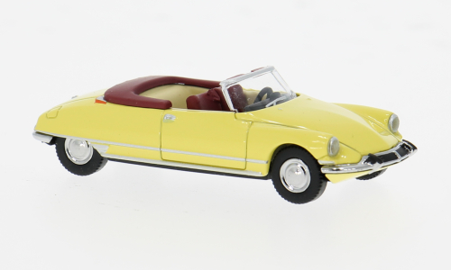 Brekina 1/87 Epoche Citroen Ds Cabrio 1963 Gelb Statisches Modell Diecast-image