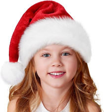 Santa Hat for Kids Baby Christmas Holiday Hat Xmas Party Santa Claus Cap