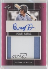 2019 Leaf Perfect Game National Showcase Pink 6/10 Brody Drost Patch Auto 0c6