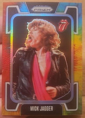 MICK JAGGER THE ROLLING STONES 2025 PANINI PRIZM TYE TIE DYE REFRACTOR 25/49 #22