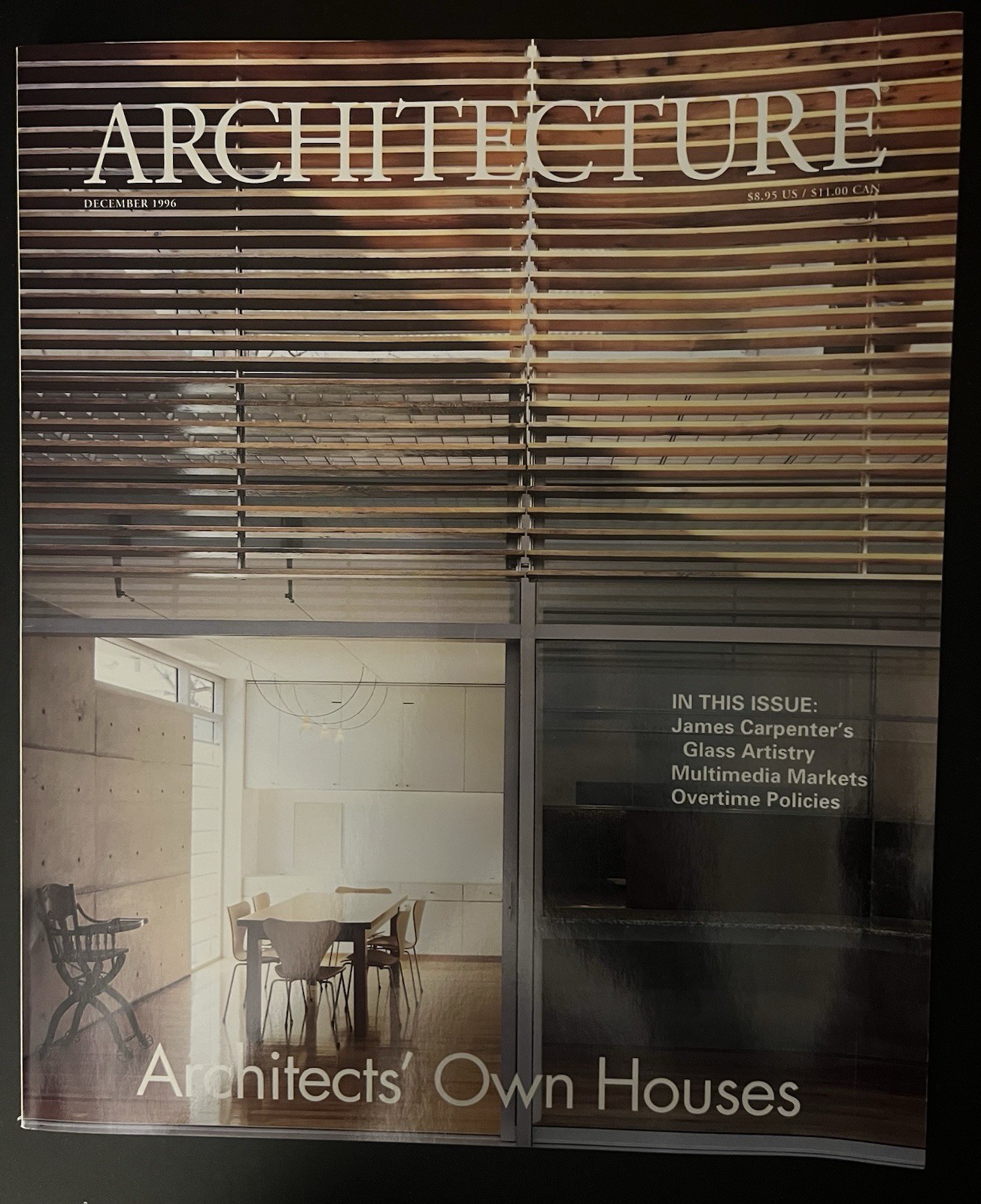 ‘Architecture’ Magazine December 1996 ~James Carpenter, Norten House Mexico City