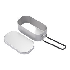 500ML Anodized Aluminum Lunch Box Compact Portable for Hiking Camping Travel