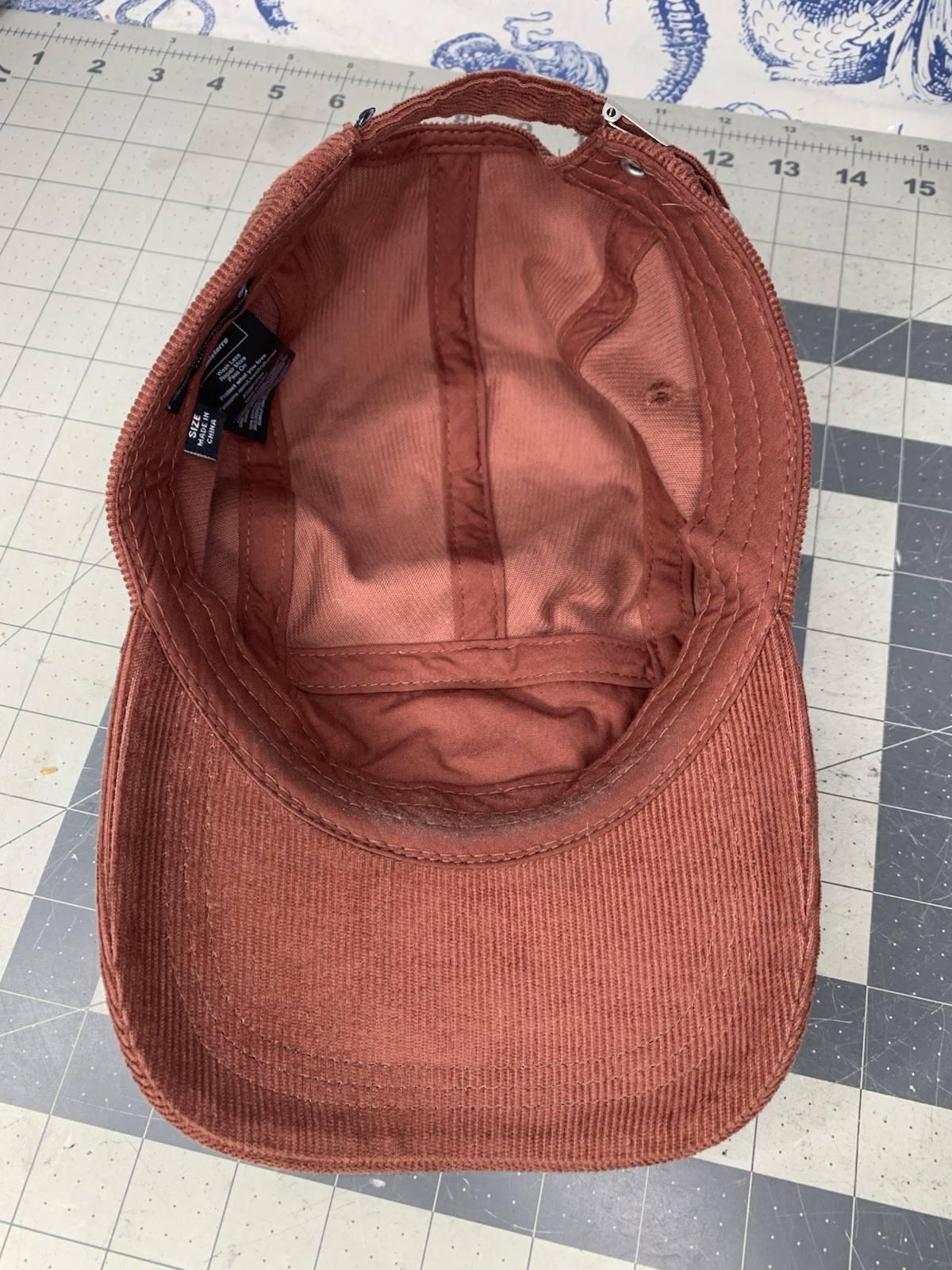 Finisterre Patch Hat Adjustable Red Corduroy Dad … - image 7