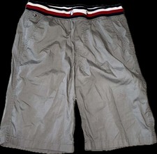 Tommy Hilfiger boy's knit waistband pull-on shorts in gray