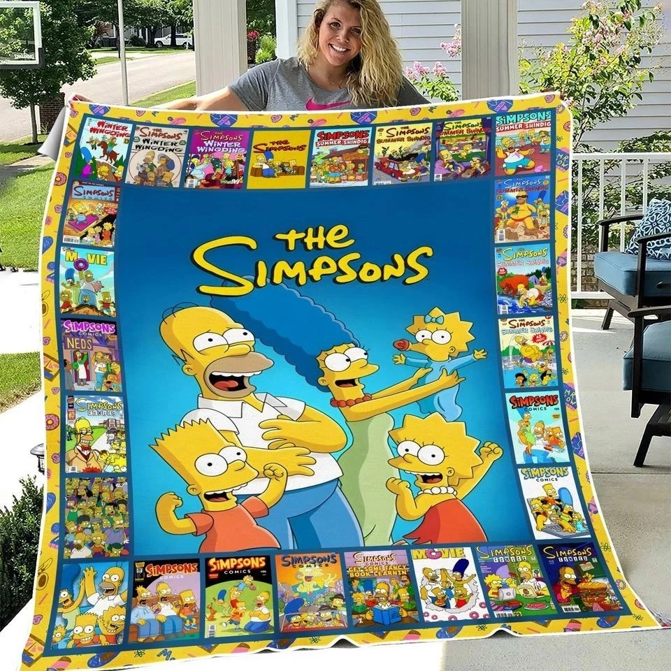 New The Simpsons Cartoon TV Series Fleece Blanket