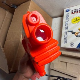 Virtua Cop 1 Or 2 Sega Saturn, 1995 Complete Big Box With Stun Gun Controller