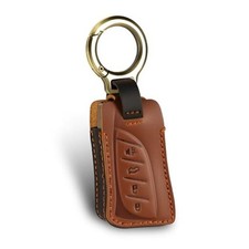 for Lexus Leather Key Fob Cover with Keychain,Leather Key Case Full Brown