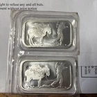2-Bar/SilverTowne 1 oz .999 Fine Silver Bar Prospector Design Winchester Indiana