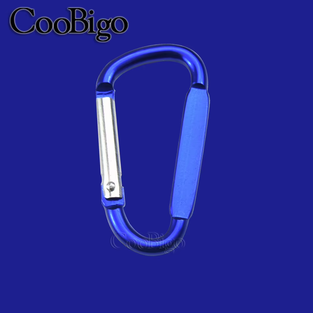 Aluminum Carabiner Key Holder Snap Hook Clip Keychain Keyring Keyfob D Ring Buck
