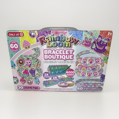 Rainbow Loom Bracelet Boutique Kit 4000 Bands 30 Loomi-Pals 60 Beadmoji