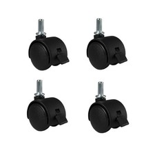 Pndbnq Small Swivel Caster Wheels 4pcs 1 Inch Locking Casters 1in, black 