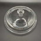 Vintage PYREX P81C Clear Glass Round Casserole Lid, P-81-C lid only