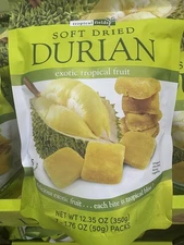 Tropical Fields Soft Dried Durian Thai Exotic Tropics Fruit 12.35 Ounce King