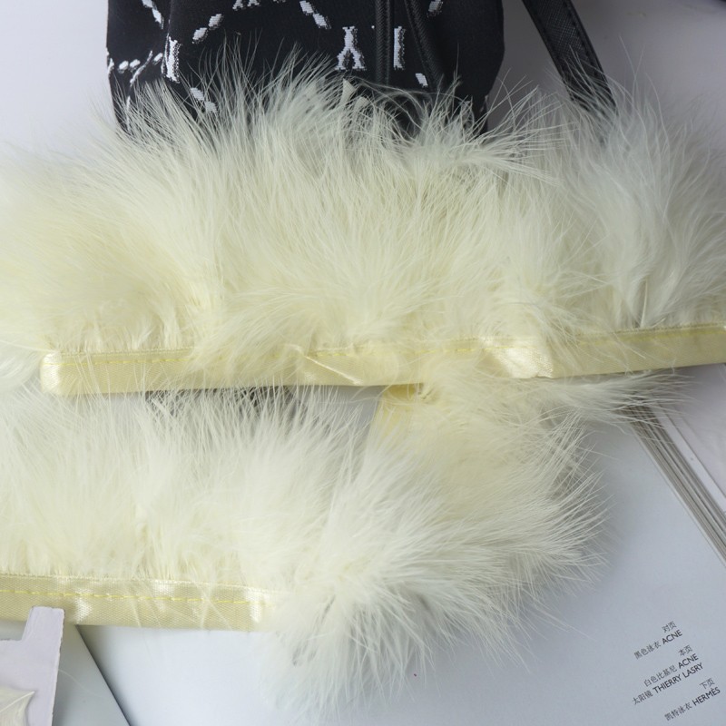 1M Colorful Feather Edge Trimming DIY Plush Fluffy Ribbon Trim Accessories Soft