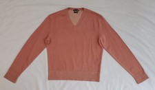 Tom Ford TFK100 Pink Silk/Wool V-Neck Comfy Pullover Sweater Men's Size 50