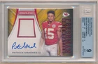 PATRICK MAHOMES 2017 ROOKIES & STARS RC FRESHMAN AUTO JERSEY PATCH #/75 BGS 9 10