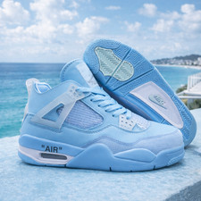 Jordan 4 Retro "Off White Blue" Size US 7-12 MEN 