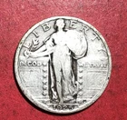 1925 US Standing Liberty SILVER Quarter! "Philadelphia" Mint! VG! Old US Coin!