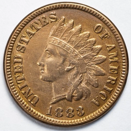 1883 Indian Head Penny Cent Extremely Fine (XF) Cleaned