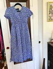 SHEIN white/blue floral dress with short sleeves