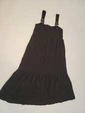 ASOS Design Women's Midi Sundress Bubble Texture In Black Sz 4 Buckle Adj Strap