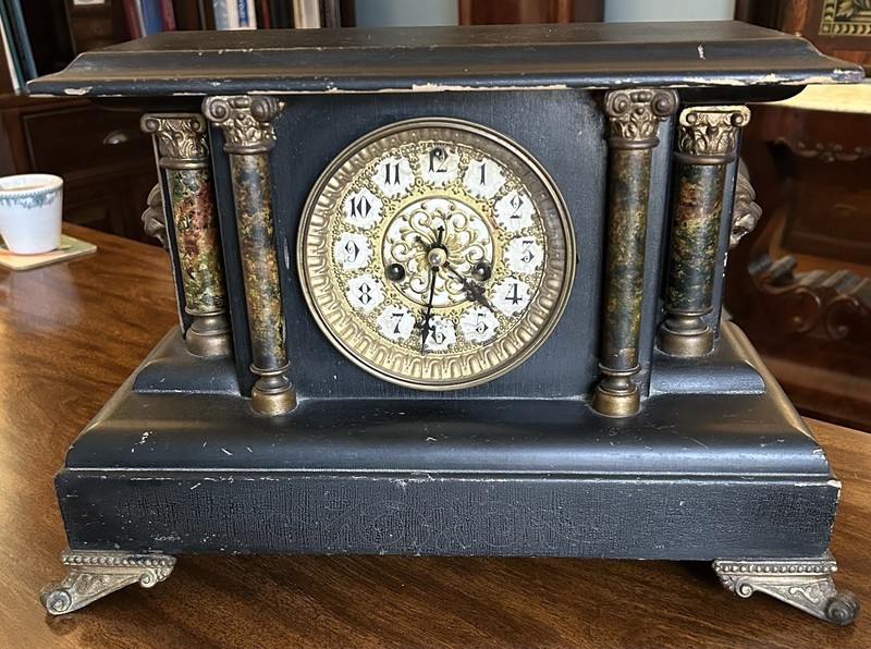 Waterbury Marvel Movement Mantle Clock For Parts