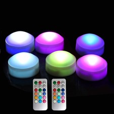 6 PCS Color Changing Halloween LED Pumpkin Candle Lights with Remote and Time...