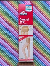 Vintage Safeway Control Top Panty Hose V8 beige medium