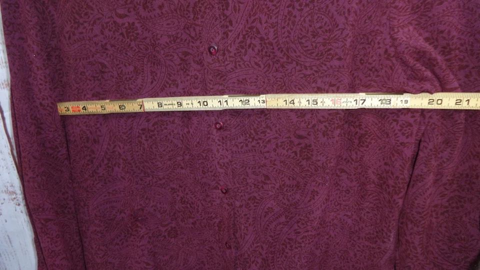 NORTON MCNAUGTON VIEW 女式勃艮第葡萄酒绒面革衬衫小号 14P 码 — 第 3/4 张图片